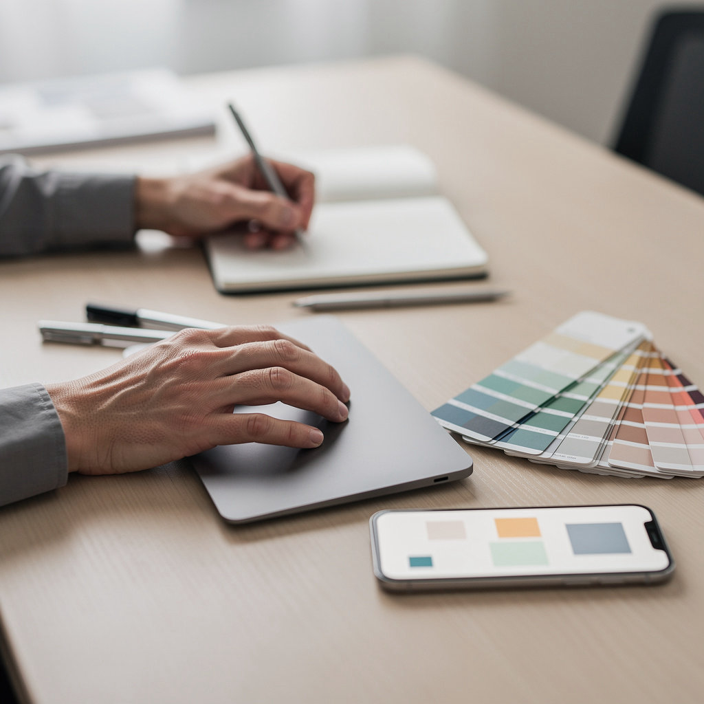 Gioia's Room San Diego web design process flowchart showing consultation, design, development, and launch stages